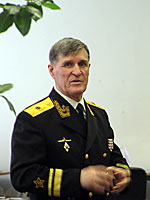 Контр-адмирал в отставке Б.Ф. Дурышев рассказал студентам о буднях военных моряков