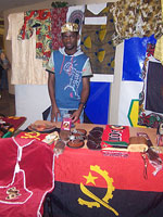 Красочный стенд подготовили студенты из Африки