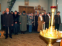 На этот праздничный молебен в университетском храме собрались руководители, преподаватели и студенты БелГУ