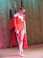 Танец с лентой. Выступает Анна Битиева – мастер спорта международного класса, член сборной России по художественной гимнастике