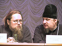 Диакон Андрей Кураев и настоятель Преображенского собора протоирей Отец Кобец