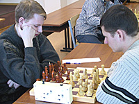 Лидеры шахматного турнира: Попов Дмитрий и Аркатов Владимир